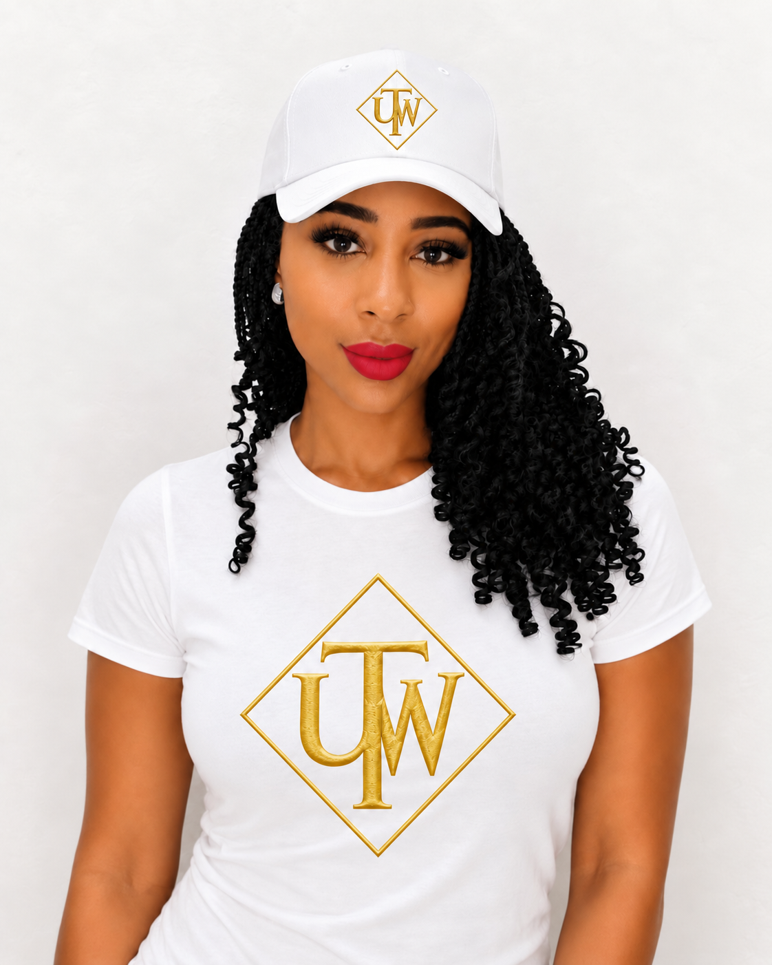 The Undeniable Woman Signature Tee —White + Gold