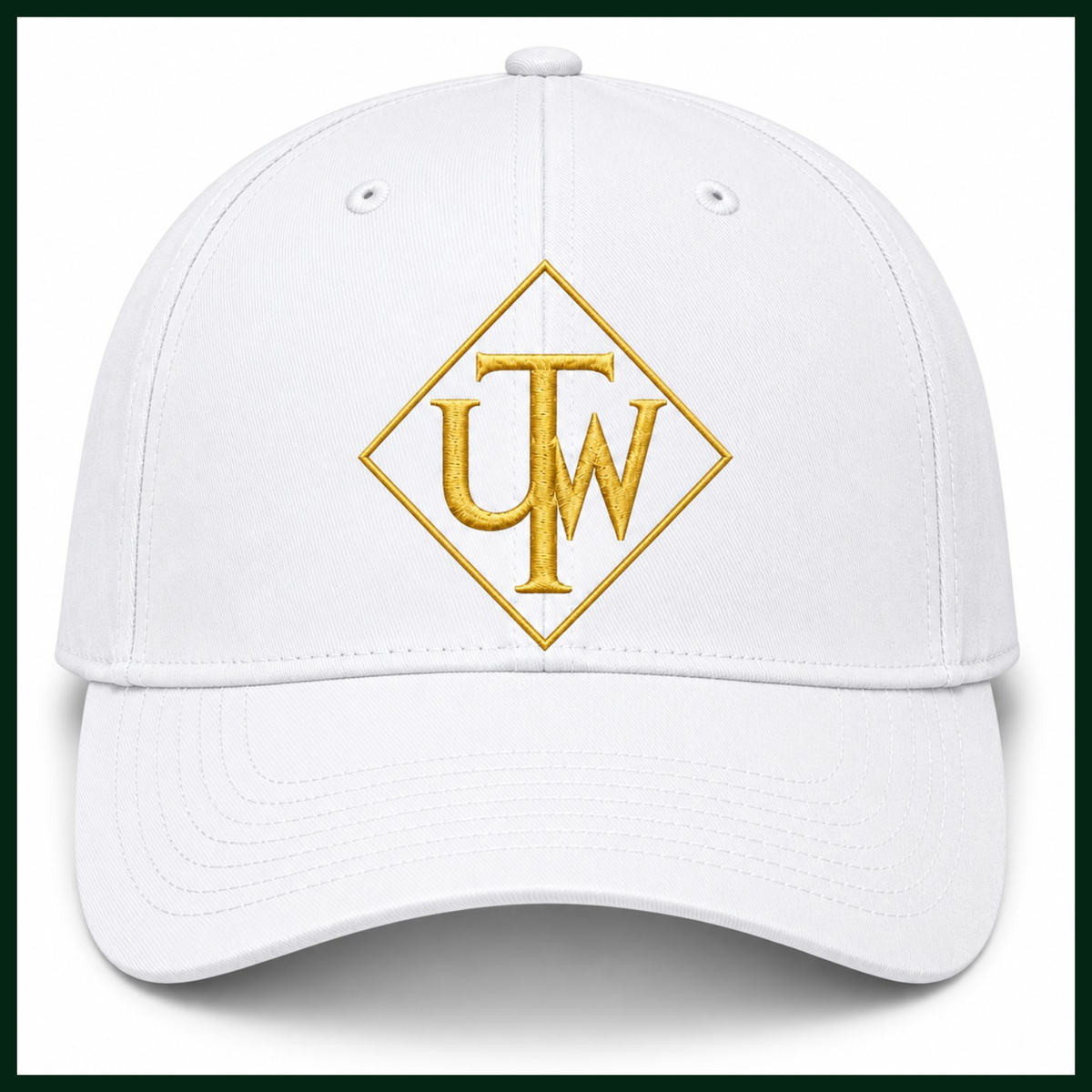 The Undeniable Woman Signature Cap — White + Gold
